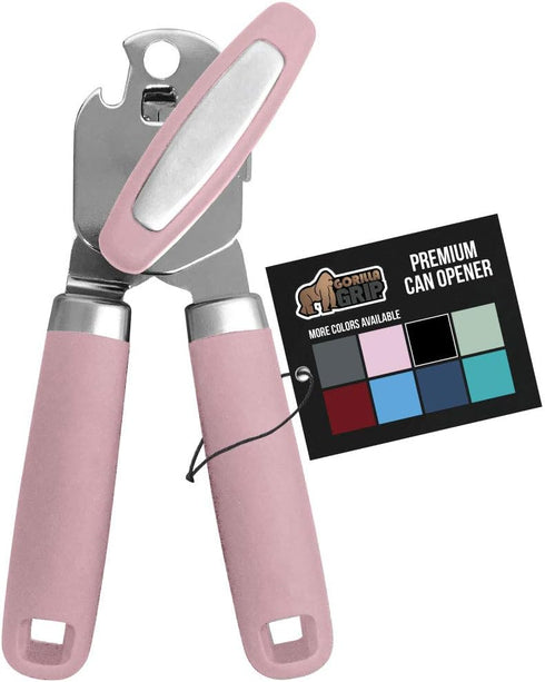 The Original Gorilla Grip Heavy Duty Stainless Steel Smooth Edge Manual Hand Held Can Opener With Soft Touch Handle, Rust Proof Oversized Handheld...