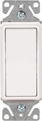 Eaton 7511W 15 Amp 120/277V Heavy-Duty Grade Single-Pole Decorator Lighted Switch with Back & Push Wire, White...