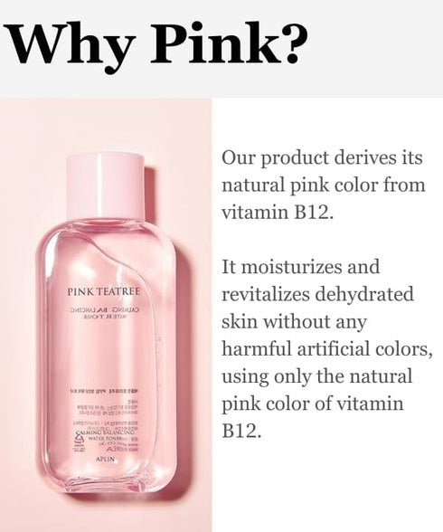 APLIN Pink Tea Tree Daily Toner 150mL/5.07 Fl. Oz, CICA, Hyaluronic Acid, Korean Skin Care, Moisturizing, Soothing...