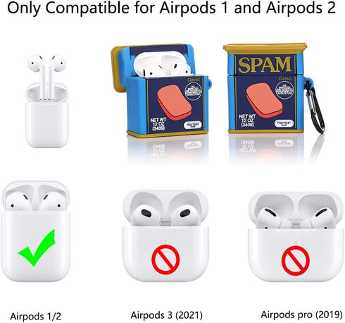Case for AirPods 2nd/1st Generation Earbuds, Suublg Silicone Cartoon Case Protective Shockproof Covers with Multiple Styles of Design for AirPods ...