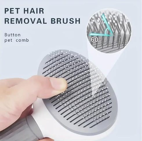 2pcs Dog Brush, Cat Brush, Dog Hair Brush, Pet Grooming Brush, Self-cleaning Slicker Brush ..AND.. Silicone Dog Bath Brush, Pet Hair Removal Tool ...