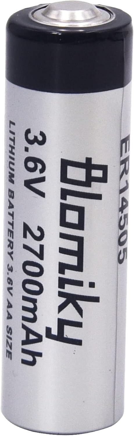 Blomiky 4 Pack 3.6V 2700mAh ER14505 Lithium AA Size Li-SOCL2 Battery for Smart Electronic Sensor Gas Water Meter 14505 4...