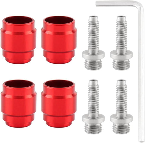 4 sets Bicycle Brake Olive Connecting Insert Kit for Avid SRAM Bike Hydraulic Disc StealthamaJig Brake Hose STEALTH-A-MAJIG Quick Install, Red...