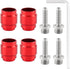 4 sets Bicycle Brake Olive Connecting Insert Kit for Avid SRAM Bike Hydraulic Disc StealthamaJig Brake Hose STEALTH-A-MAJIG Quick Install, Red...