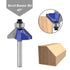 Mesee 4 Pieces 45 Degree Chamfer Router Bit Set, 1/4 Inch Shank Industrial Grade Top End Bearing Bevel Edge Forming Router Bits Cutter Woodworking...