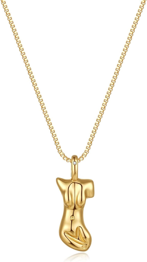 Gold Pendant Necklace for Women, 14K Gold Plated Coin Bee Necklace Dainty Crescent Moon | Star | Body | Evil Eye Necklaces for Women Trendy Gold J...