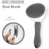 Cat Grooming Brush, pet brush hair remover, Self Cleaning Slicker Brushes for Dogs Cats, dog massage brush (GRAY)...