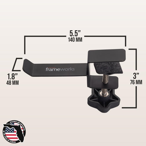 Gator Frameworks GFW-HP-HANGERDESK Headphone Hanger For Desks...