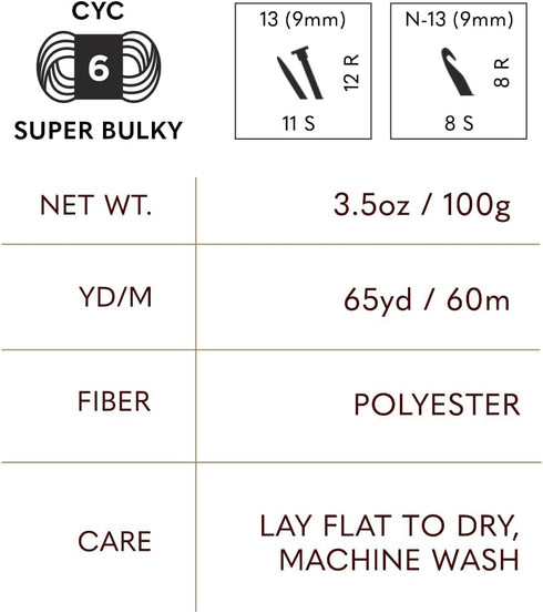 Lion Brand Yarn (1 Skein) Go for Faux Bulky Yarn, Blue Bengal...