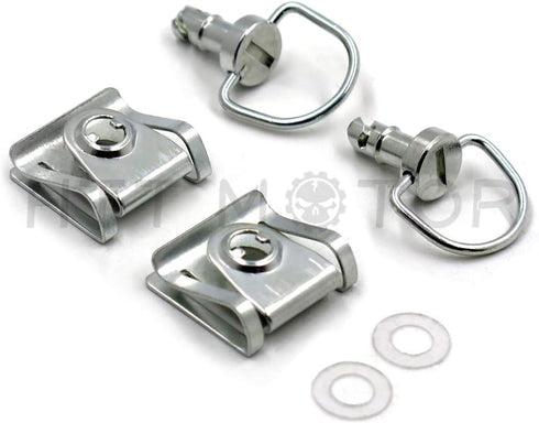 HTTMT MT278-CD 15mm Chrome Quick Release Fasteners Fairing Bolts Studs Quarter Turn + Clips...