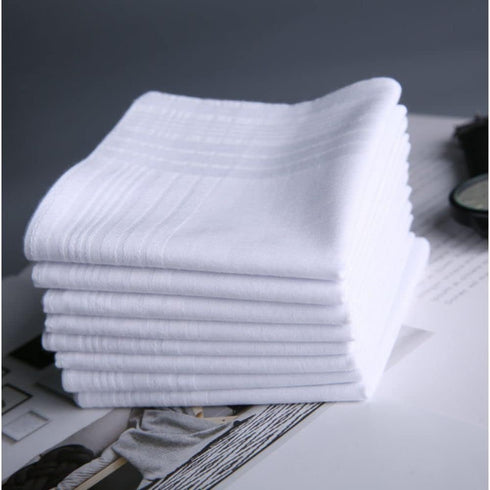 zy 12 Pack Pyrrhuline Handkerchiefs for Men,handkerchief,Mens Hankerchiefs,hankerchief cotton machine wash,Men's Handkerchiefs White Hankie Cotton...