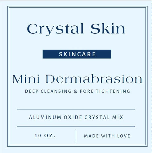 10 OZ. Crystal Skin At home Facial Scrub Crystals Mini Microdermabrasion. Natural Exfoliator remove wrinkles, blemishes, Acne, Smooth skin, Anti a...