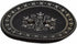 Mibo 5pcs Sprayed Rubber Effect Agoya Shell Button - 2 Hole - 36L(22mm) - Damask Style Pattern - Matte Black...