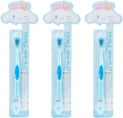 Individually Packaged Cute Toothbrush Set, Compact Head (Sky blue, 3 Count)...