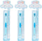 Individually Packaged Cute Toothbrush Set, Compact Head (Sky blue, 3 Count)...