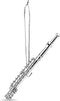 Silver Flute Musical Instrument Christmas Tree Ornament Decoration Music Band...