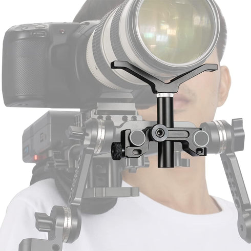 NICEYRIG 15mm LWS Rod Lens Support Y-Bracket, 64mm Vertical Adjustment Applicable for Heavy Long Lens Diameter 50mm to 140mm - 475...