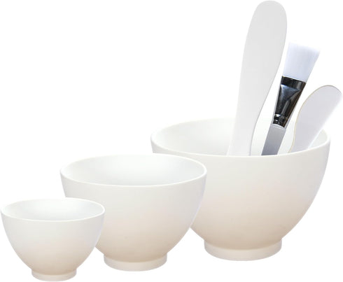 APPEARUS Facial Mask Silicone Mixing Bowl Set – 6-Piece Spa Skincare Kit with 3 Mixing Bowls, Brush & Spatulas – Reusable, Microwave & Dishwasher ...