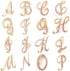 Women A-Z Initial Pins 26 Letters Pins Gold Plated Metal Brooches Clear Crystal Rhinestone Brooch Breastpin Badge...