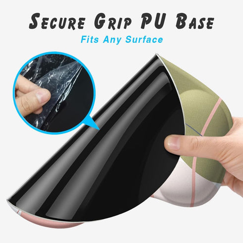 Office Mousepad with Gel Wrist Support - Ergonomic Gaming Desktop Mouse Pad Wrist Rest - Design Gamepad Mat Rubber Base for Laptop Computer -Silic...