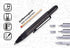TROIKA Multitasking ballpoint pen (small) – LILIPUT TOOL PEN by TROIKA – centimetre and inch ruler – slotted + Phillips screwdriver – Stylus – alu...