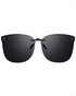 Black Polarized Clip On Sunglasses Over Prescription Glasses for Men Women, Fit Over Eyeglasses Trendy Shades...