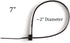 THE CIMPLE CO 7 inch White Nylon Zip Ties (Wire, Cable Ties) - Strong - Indoor and Outdoor Rated - Screw Mounting Hole, 100 Pack...