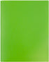 JAM PAPER Plastic 2 Pocket School POP Folders with Metal Prongs Fastener Clasps - Lime Green - 3/Pack...