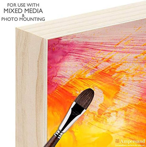 Ampersand Art Supply Unprimed Basswood Artist Panel, 1-1/2" Cradled Profile, 5"x7"...