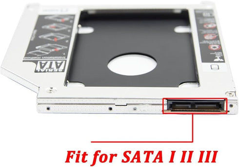 2nd 2.5'' SATA HDD SSD Hard Drive Disk DVD CD ROM Optical SuperDrive Caddy Tray Adapter for Apple Unibody MacBook/MacBook Pro 13 15 17 Early mid L...
