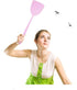 Fly Swatter, 4 Pack Strong Plastic Fly Swat Set Heavy Duty with Long Flexible Handle Multi Pack Assorted Colors...