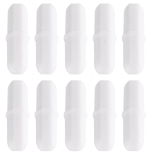 Magnetic Stir Bars,10 Pcs PTFE Magnetic Stirrer Mixer Stir Bar, 20 mm/ 0.8 Inch White Laboratory Stirrer Mixer Bar (10)...