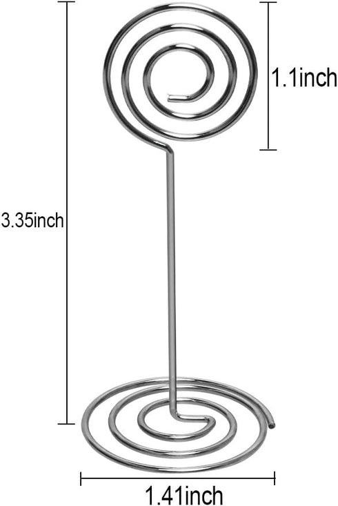 Table Number Card Holders Place Card Holder, 25 Pack Picture Holders for Tables, Wire Shape Photo Number Stands Menu Paper Card Clips for Wedding ...