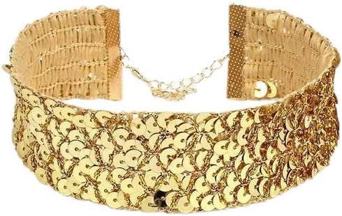 Sparkling Wide Sexy Lace Velvet Short Collar Necklace for Women Black Shiny Alloy Sexy Choker Necklace Chunky Short Necklace Party Costume Jewelry...