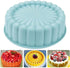 Flower Shape Silicone cake mold,Non-stick Silicone Fluted Pans, Perfect Bakeware for Cake, 7.6 Inch,Blue...