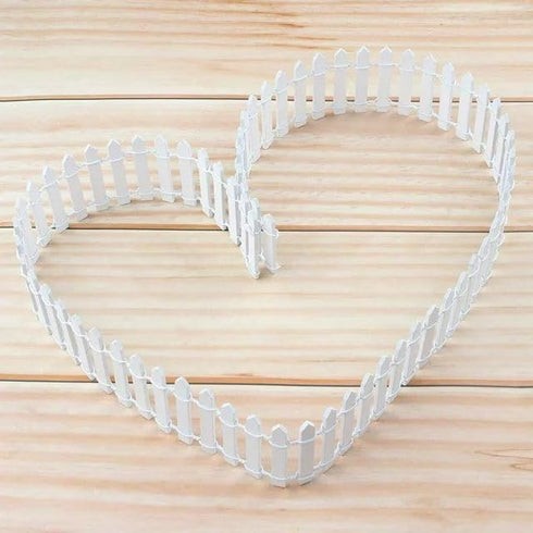 White Miniature Garden Fence Wooden Picket Fence Border Bonsai Fairy Garden Decoration Ornament Decorative Fences...