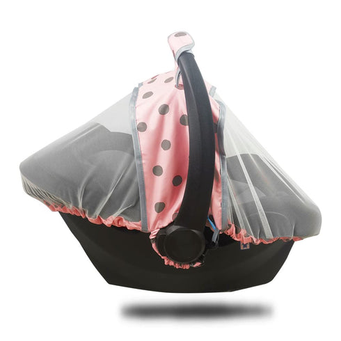 Mosquito Net for Baby Car Seats –Car seat net for Newborn Carrier-Breathable mesh net for Infant Car Seats, Carrier, Elastic Edge, Kick proof, Pol...