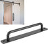 ViaGasaFamido Elegant Sliding Barn Door Handle, Black Flush Patio Door Handle, Aluminum Alloy Smooth Pull for Wardrobes Cabinets Garages Sheds...