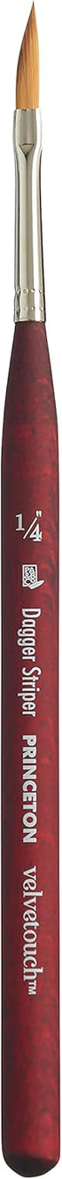 Princeton Velvetouch Paintbrush, Size 1/4 inch, Scarlet...