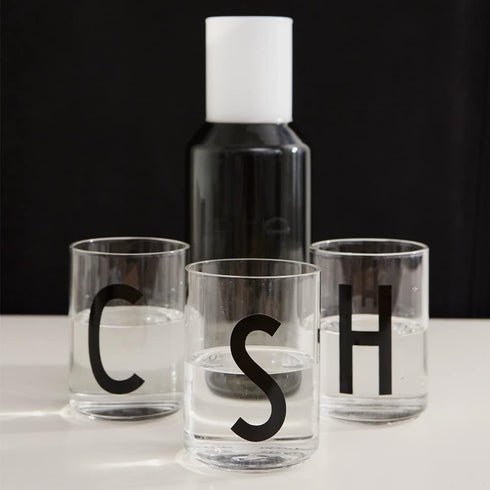 Design Letters Drinking Glasses 11 Oz | Monogrammed Gifts for Men | Tumbler Glass in Scandinavian Design | Engraved Whiskey Glasses | Initial Rock...