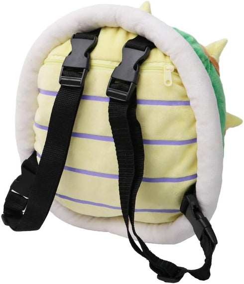 Bowser Backpack with Thorn Turtle Shell Green Koopa Bag Turtle Shell Costume Soft Stuffed Cartoon Plush Toy 11.4"...