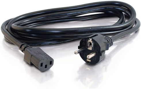 C2G/Cables to Go 03138 14 AWG European Power Cord, Black (2.5 Meters/8.20 Feet)...