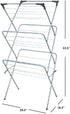 Home Basics Metal Clothes Rack for Hanging Clothes (Silver) 3 Tier Portable Clothes Rack for Swimsuits, Towels, Shirts, Pants, and Accessories | F...
