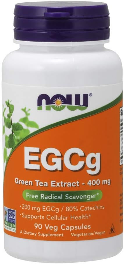 NOW Supplements, EGCg Green Tea Extract 400 mg, Free Radical Scavenger*, 90 Veg Capsules...