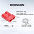4 Pcs 6-10 Gauge Anderson Connector Plug 50A 12-36V Battery Quick Connector Red Battery Quick Disconnect Wire Harness Plug Kit for Winch Car Auto ...