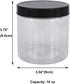 12 Pack 16 oz Plastic Jars With Lids, Extra Labels, 1 Pen, Clear PET Seal Jar for Food Storage,Wide Opening Storage jar For Dry Food, Peanut, Powd...