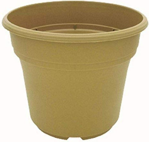 The HC Companies 6 Inch Panterra Round Planter - Decorative Plastic Plant Pot with Drainage for Outdoor Plants, Sandstone...