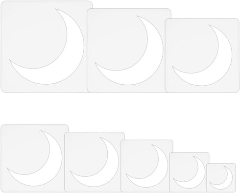 SAVITA 16pcs Moon Stencils for Crafts, Moon Template Plastic Painting&Drawing Crescent Stencil Reusable Moon Stencils for Painting Home Decoration...