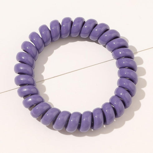 No Crease Coil Hair Ties 20 Pieces Traceless Spiral Hair Ties No Damage Phone Cord Hair Ties Elastics Hair Coils Plastic Hair Bands Spiral Bracele...