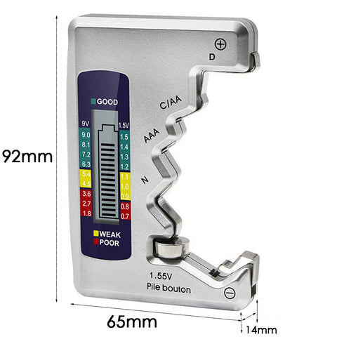 Mesee Universal Battery Tester with LCD Display, Multi Purpose Digital Battery Capacity Level Detector Voltage Checker Tool for D, C, AA, AAA, 9V ...